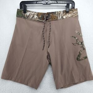 Browning Mens Reedy Board Shorts Deep Taupe Camouflage 30